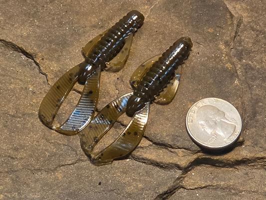 Enticer Craw 2.5" Brown Green Pumpkin 041