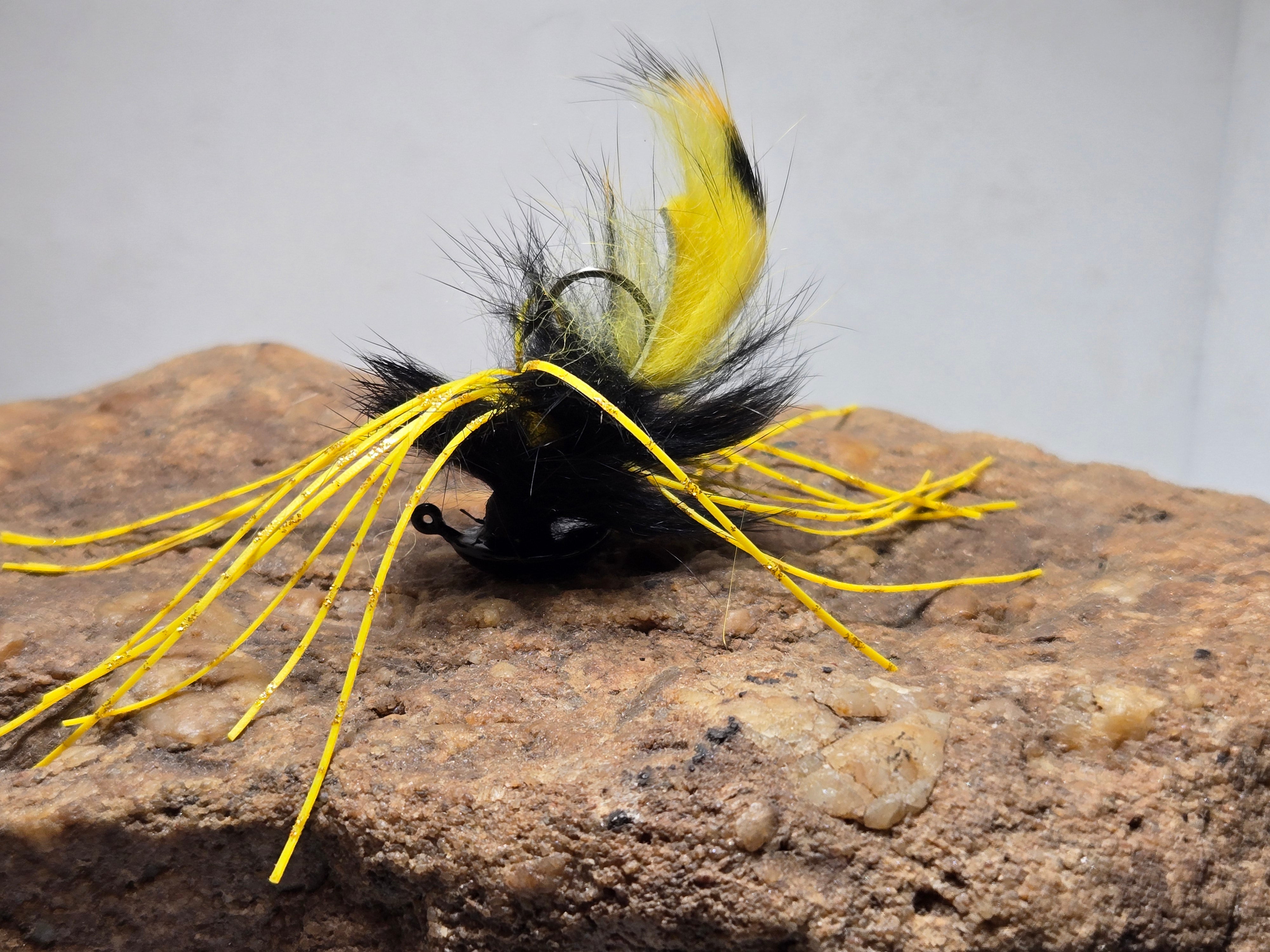 Enticer Pro Heavy Hitter Rabbit Fur Flippin Jig 1/4oz Ripe Banana ...