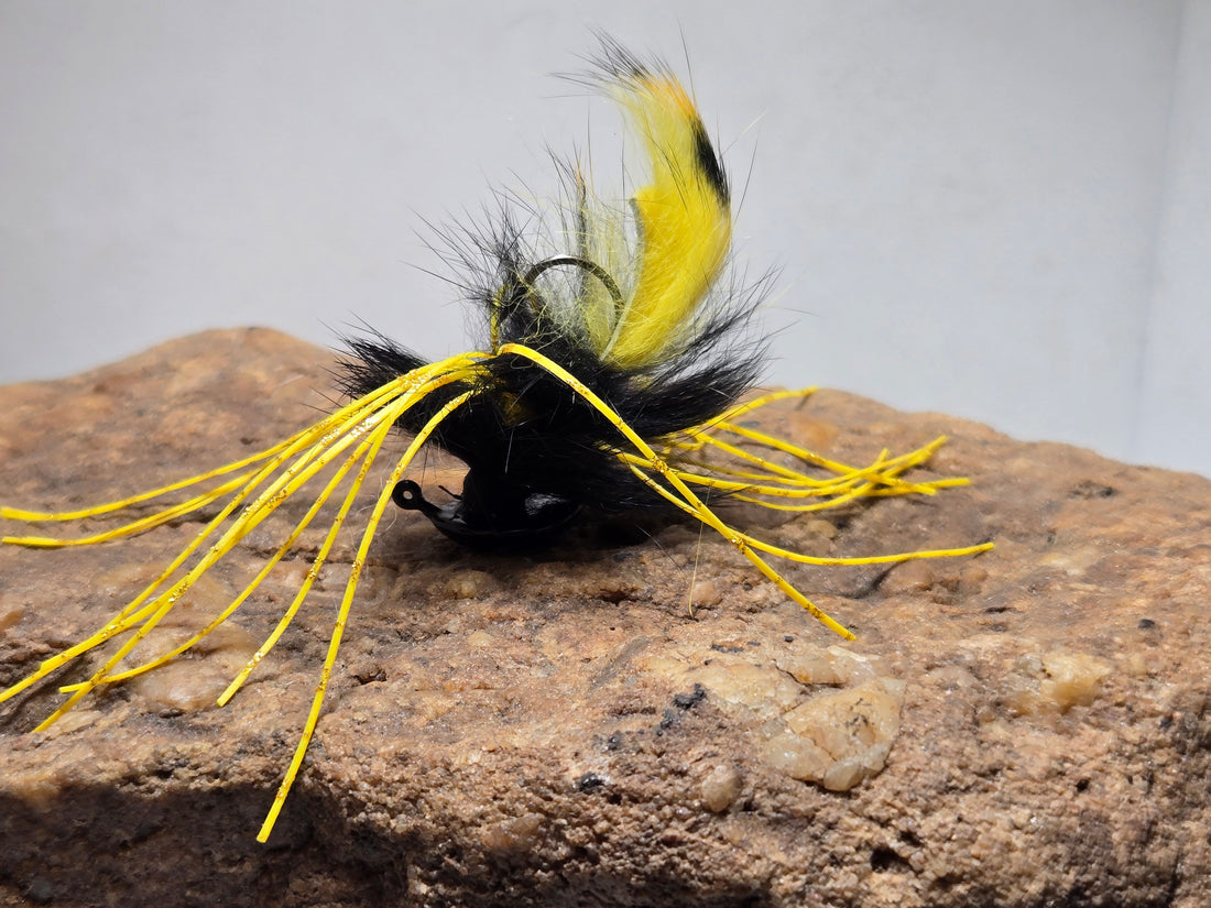Enticer Pro Heavy Hitter Rabbit Fur Flippin Jig 1/4oz Ripe Banana