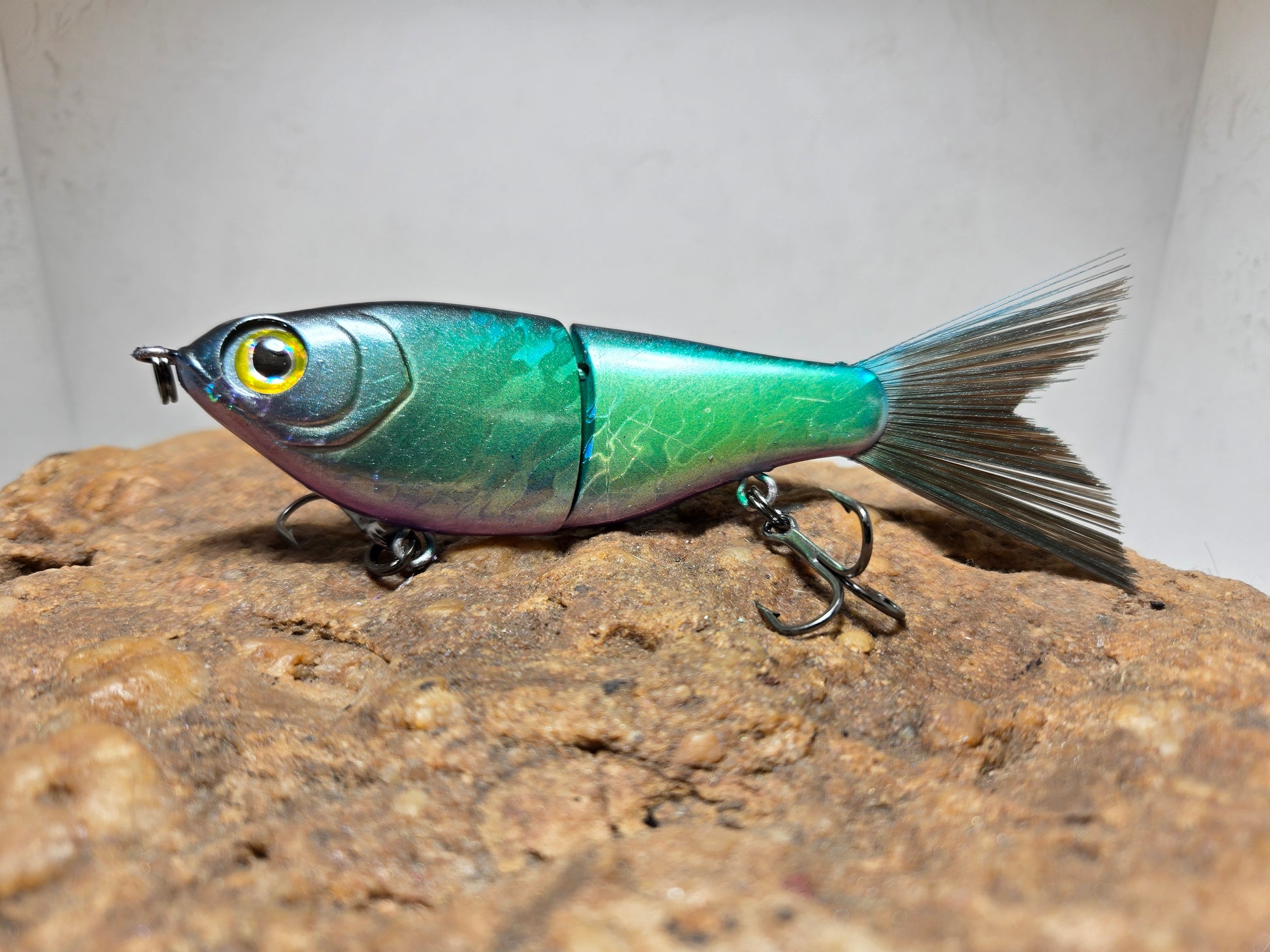 custom fishing lures idaho Mimic Glide our custom painted Glide baits 5" 1/2oz Hologram Perch – Mimic Baits Company