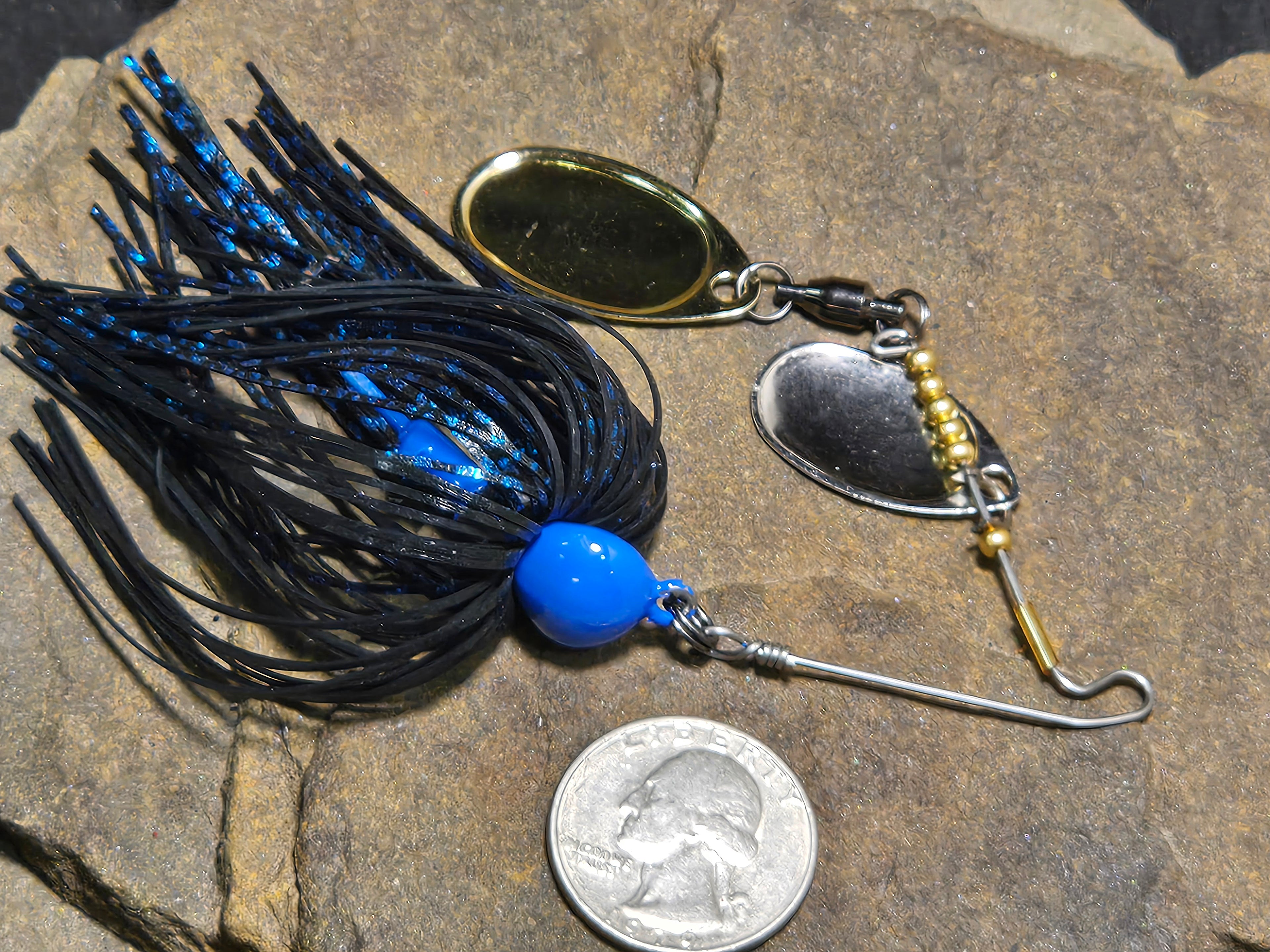 Micro Spin Short Arm 1/4oz Black Blue
