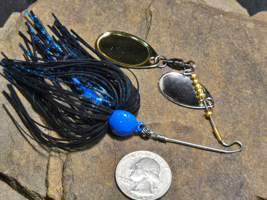 Micro Spin Short Arm 1/4oz Black Blue
