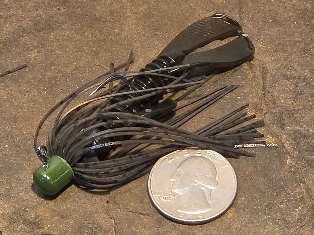 Bass Candy Jigs 1/8oz Green Pumpkin